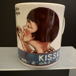 Vintage 1979 Hershey's Kisses Coffee Cup Mug A KISS FOR YOU Chocolate Candy